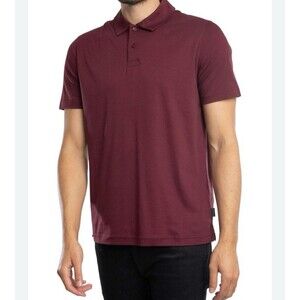 Ted Baker London Zelter Polo Shirt Mens Maroon‎ 7/3XL Short Sleeve Classic Golf